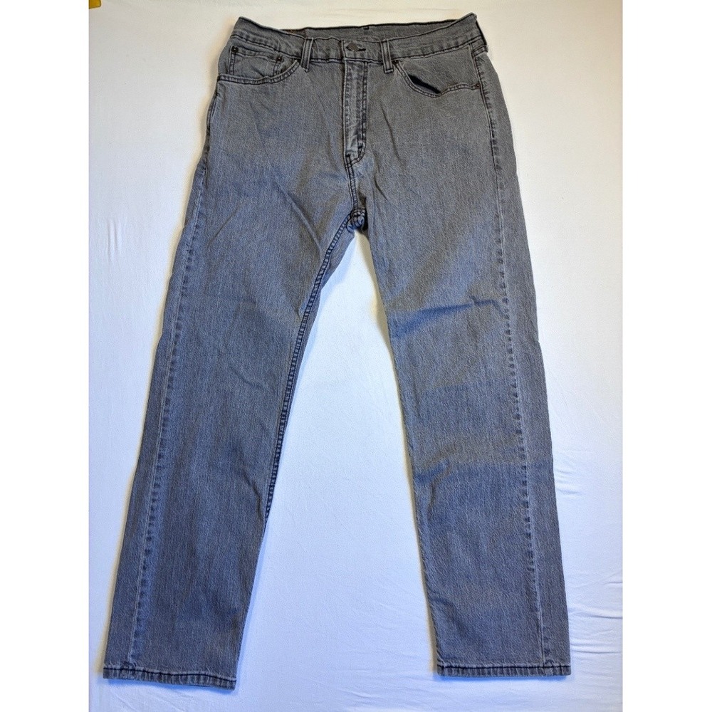 Levi's 505 Men's Gray Wash Straight Leg Jeans W34 L30 Regular Fit